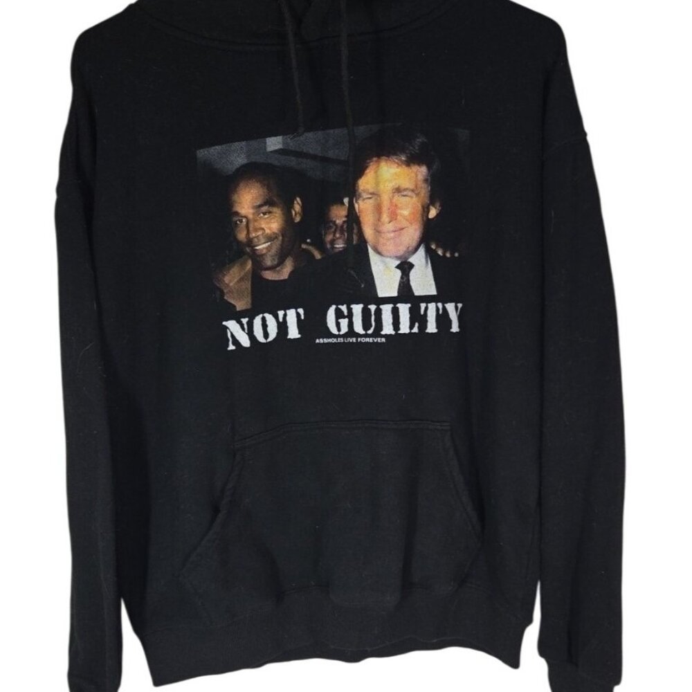 Rare ALF Live Forever O.J Simpson Donald Trump Not Guilty Hoodie sz Medium